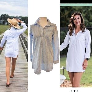 NWT PRODOH Seersucker Founders Fishing Shirt Coverup Long Sleeve top Women’s XS